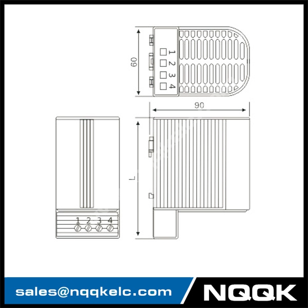 CS 060 series 50W-150W Touch-safe Heater