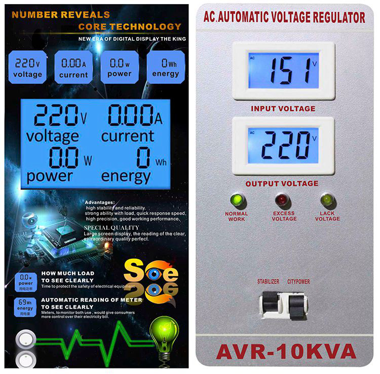 AVR 0.5KVA Servo Type 1Phase Series Voltage Regulator Voltage Stabilizer