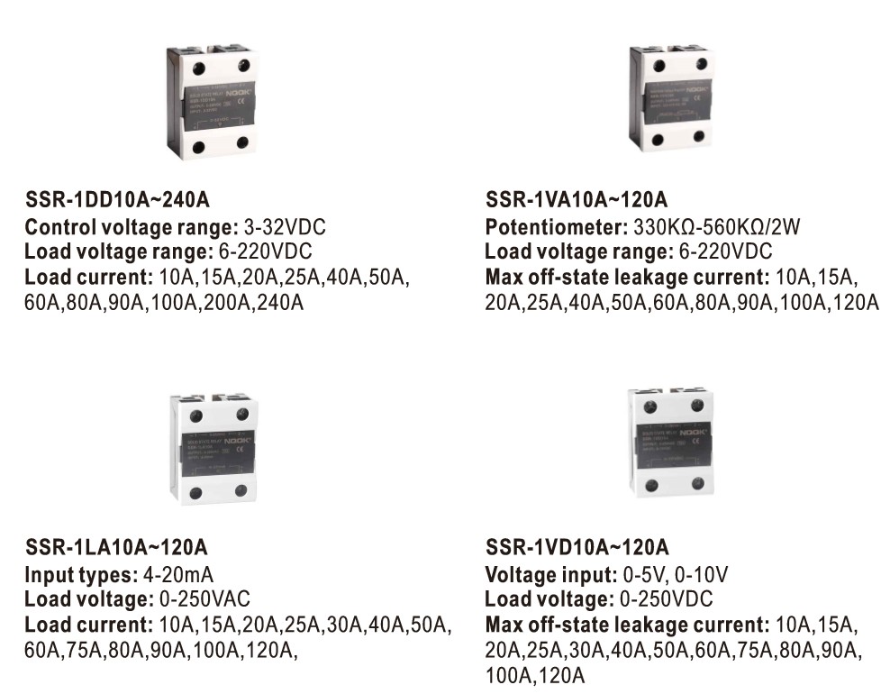 SSR-1LA10A 10A 250VAC 4 20mA Single Phase SSR Solid State Relay