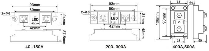 480V AC 32V DC 300A Industrial Class SSR Solid Stage Relay