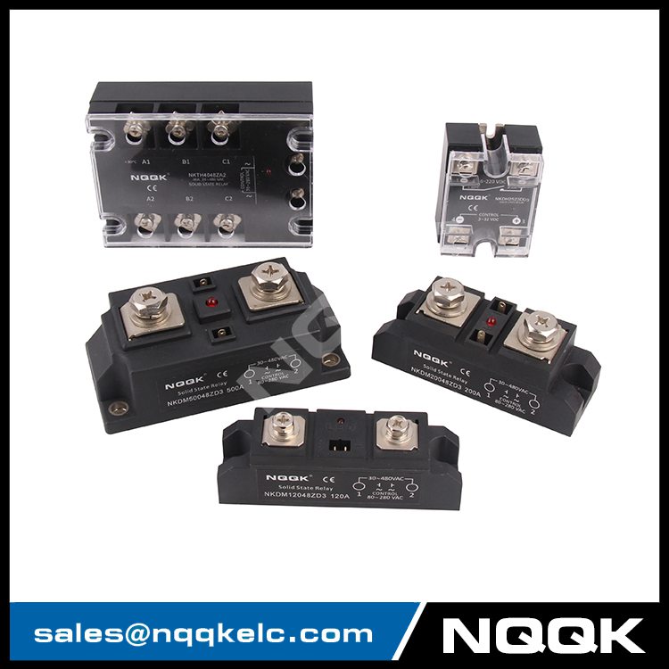 DC or AC control 10 - 120 A three phase solid state relay with LED indicator