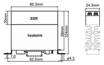 Slim size 10A 15A 25A 40A Zero cross or random turn on SSR Solid State Relay with heat sink