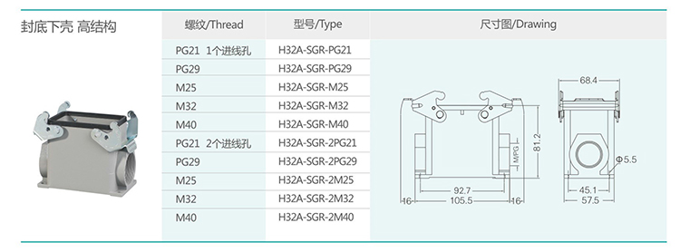 2 H32A Series Hood & Housing