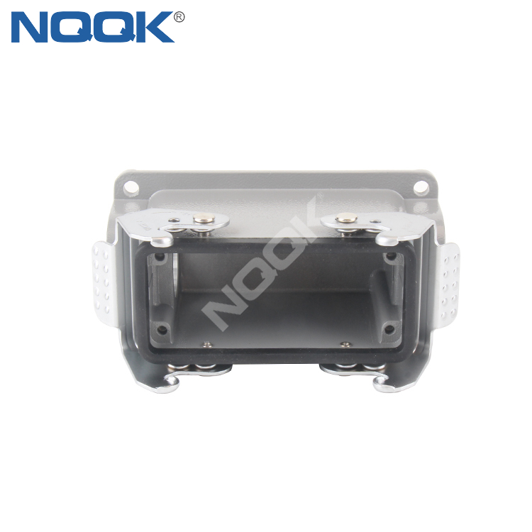 H16B-SGR-PG21 PG29 Double Buckle High Base Surface Mount 16  pole heavy connector shell